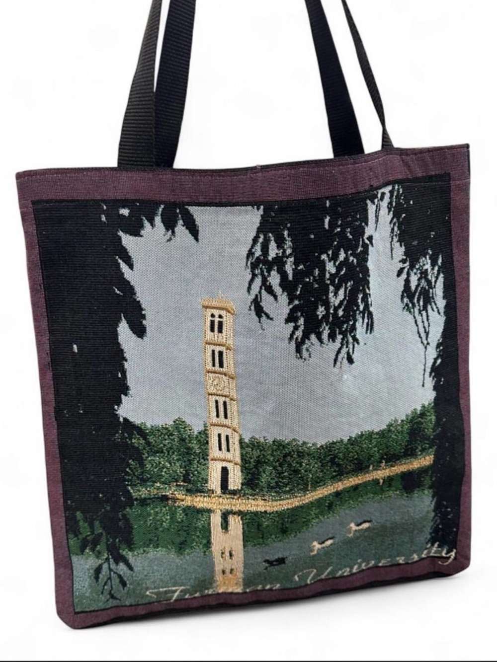 Vintage Furman Embroidered Tapestry Tote bag